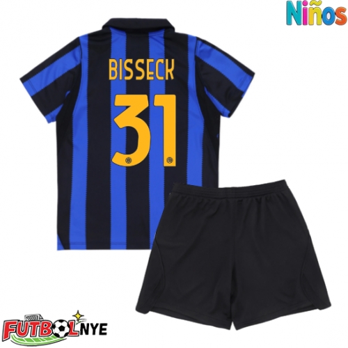 Camiseta Inter Milan Yann Bisseck #31 Primera Equipación para niños 2026-27 manga corta (+ pantalones cortos)